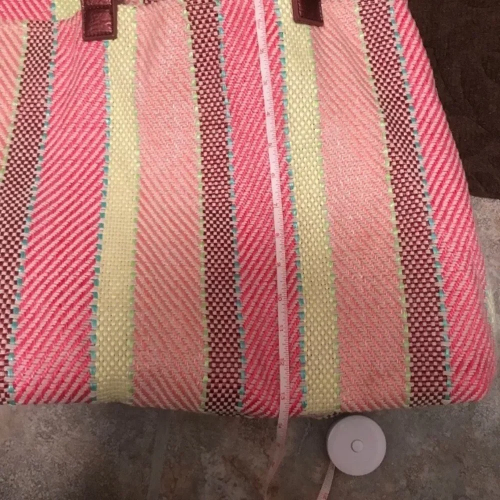 New Anthropologie cotton blend woven tote bag